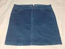 Gap Jeans Womens Blue Soft Corduroy Skirt with Pockets Size 16