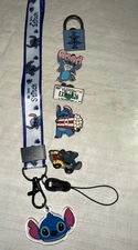 Stitch Disney Trading Pin Lot of 5 with Stitch lanyard.  US SELLER!  Starter