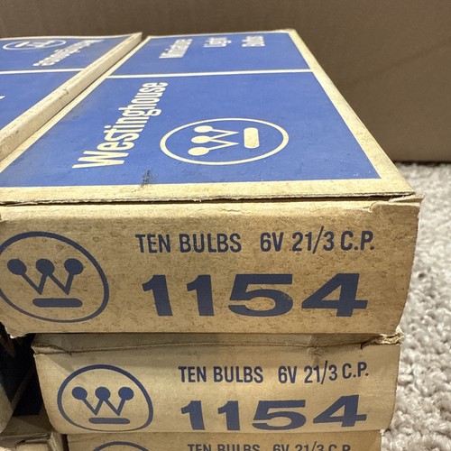 NEW WESTINGHOUSE 6V 21/3 C.P. MINIATURE LIGHT BULBS Box Of 10 PART NO. 1154 - Bild 7 von 7