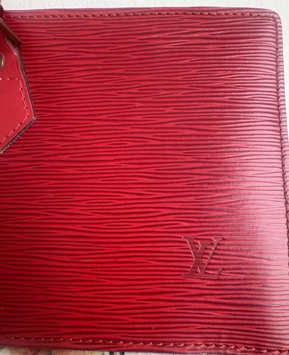 LOUIS VUITTON Triangle Sac MI0964 Vintage Handbag Red 100% Authentic - Picture 3 of 18