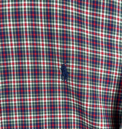 Polo Ralph Lauren Shirt Mens 15.5" Collar Multicolour Plaid Check Long Sleeve - Picture 9 of 15