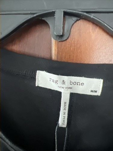Camiseta sin mangas para mujer Rag & Bone Juliet de algodón con calado M negra $128 - Imagen 2 de 5