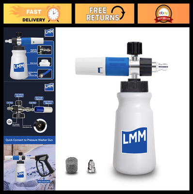 #ad quot;Adjustable Foam Cannon for Pressure Washer 1 4quot; Quick Connector Snow Foam Lan $55.99