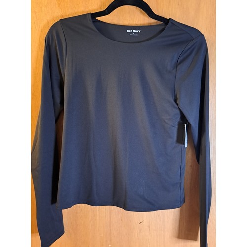 Damen Old Navy Schwarz Langarm Top Größe M Neu Mit Etikett - Bild 2 von 7