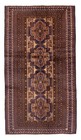 Vintage Geometric Area Rug 3'5" x 6'3" Traditional Hand-Knotted Wool Carpet