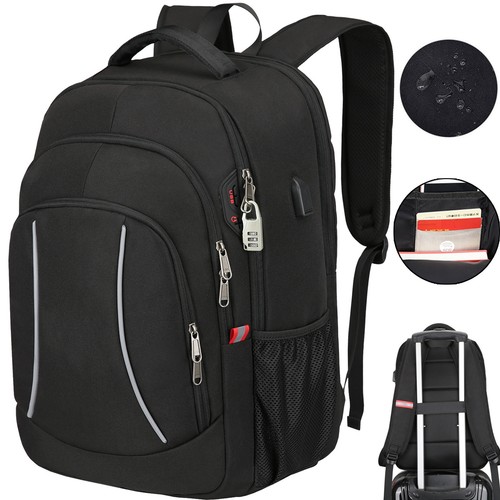 Men Women Laptop Backpack Anti Theft USB Waterproof Large Rucksack Travel Bag