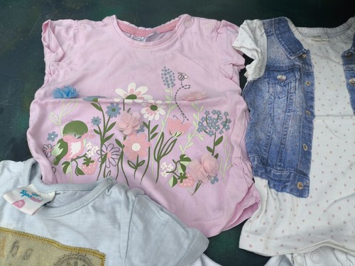 6 Mädchen-/Baby-/Kinder-T-Shirts, Gr.74, Kurzarm/Sommer/Baumwolle  - Bild 2 von 8