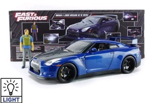 Fast & Furious 1:18 Nissan GT-R R35 & 3" Brian Figure, Toys for Kids and Adults - Picture 12 of 22