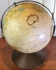 Vintage REPLOGLE GLOBE 16" DIAMETER WORLD CLASSIC SERIES With Stand/base