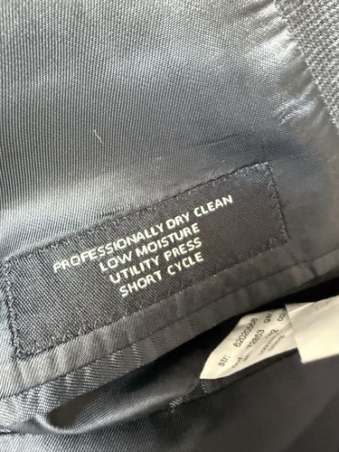 JoS. A. Bank 2-Pcs Suit Check Gray Jacket Blazer 44S Pants 33x29 (or 27.5) Wool - Foto 4 di 24