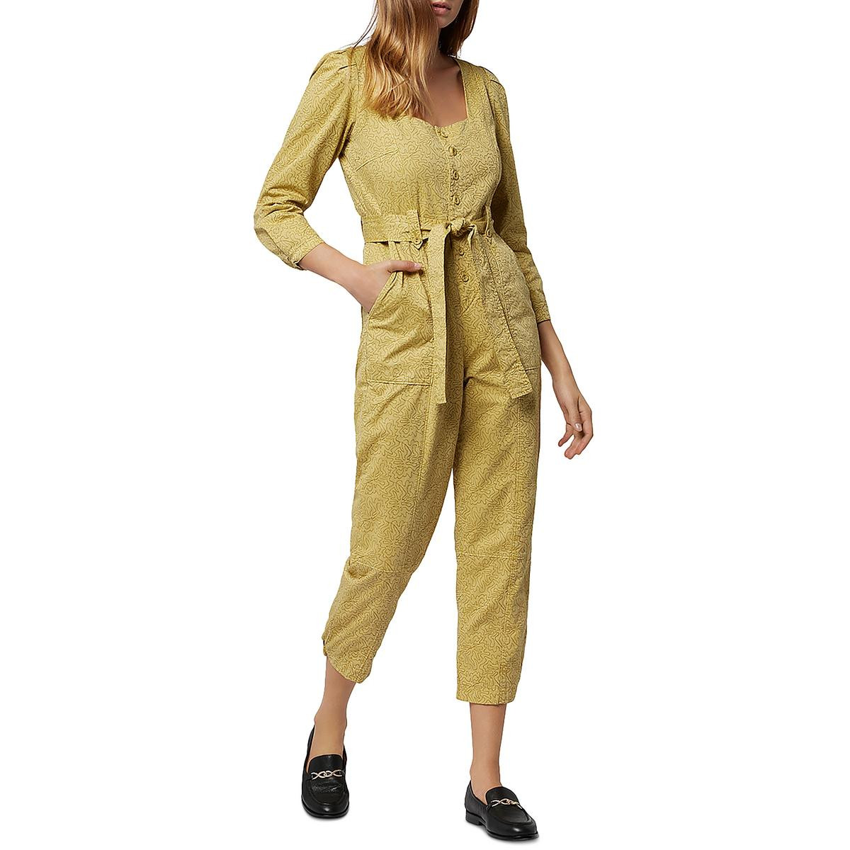 Женский комбинезон из хлопка с принтом Joie Womens Zohra Green 00 BHFO 8427