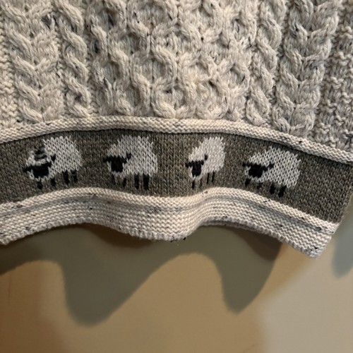 Quills Ireland Woolen Market Unisex Kids Size Large Sheep Knit Thick Sweater - Picture 4 of 5