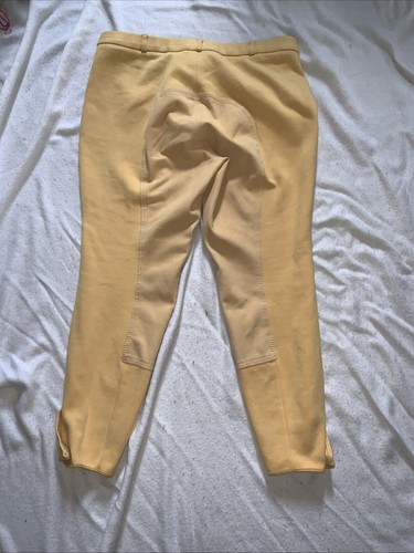 Bridleways Size 36R Canary yellow full seat Breeches Fox Hunting, Showing - Picture 5 of 11