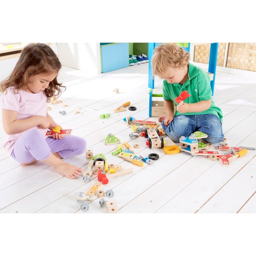 Hape Fix It Tool Box Kids Toddler Wooden Construction Toy Play Set (Open Box) - 第 4/6 張圖片