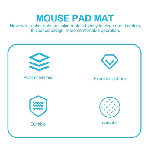 2 Pcs Christmas Pattern Table Mat Computer Pad Funny and Cute Mouse - Bild 6 von 12