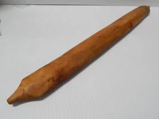 VINTAGE / ANTIQUE PLAINS / WOODLANDS HAND CARVED WOODEN PIPE STEM - 20 +/- " L