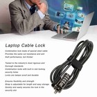 (Black) Laptop Cable Lock 4 Digit Combination Lock Anti Theft Locking