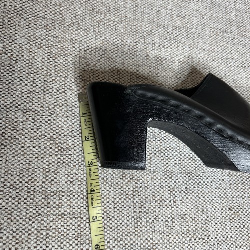 Sven Clogs Women 39 Wooden Heel Black Color Slip On Mules Size 39 - Picture 8 of 9