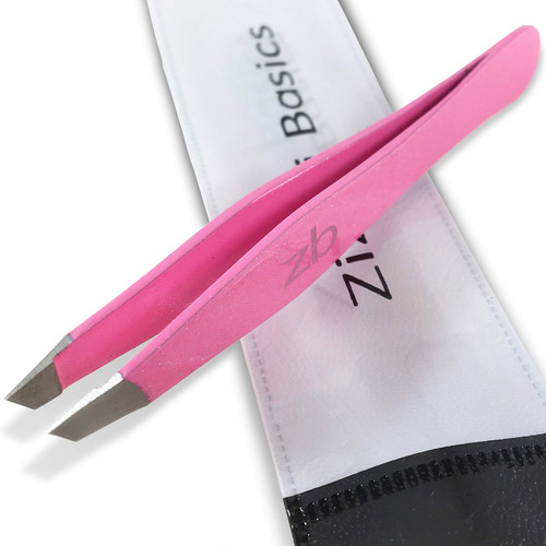 Tweezers – Surgical Grade Stainless Steel - Slant Tip for Expert Eyebrow Shap...