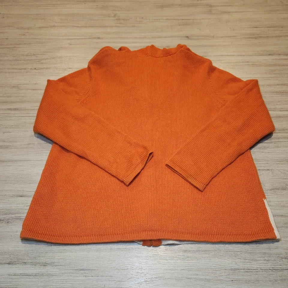 Suéter de Navidad Vintage Reliquia Coleccionables Cremallera Completa Damas Naranja Talla... Foto 4 de 4