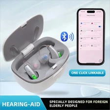 Hearing Aids Rechargeable For Seniors Noise Reduction Bluetooth App Streaming
