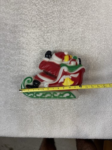 Vintage Santa Claus on Sleigh Lighted Blow Mold Christmas Tabletop Empire 1970 - Picture 6 of 7