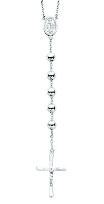 Sterling silver rosary necklace on sale