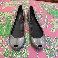 Mini Melissa gray marble flats size 5