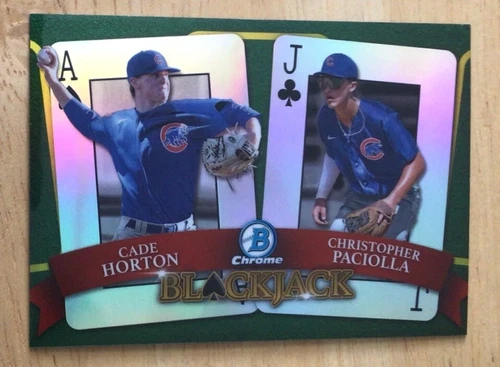 2022 Bowman Draft Cade Horton/Christopher Paciolla #BJ3 Blackjack Refractor /250