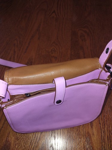 COACH Glovetanned Leather SADDLE Bag Pink Crossbody Shoulder Wallet Card Case - Picture 21 of 23