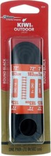 KIWI Outdoor Shoe Laces Round Black 72" for 9+ Eyelets ONE PAIR #4224