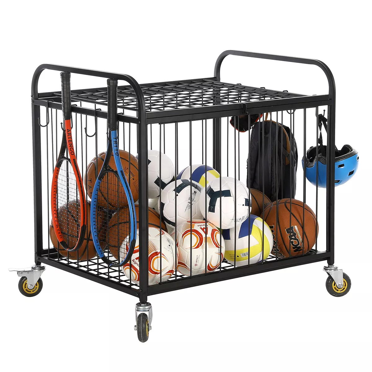 Basketball Storage Cage Cart