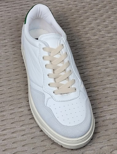 Entrenadores con cordones de cuero real para damas M&S ~ Talla 7 ~ BLANCO - Imagen 4 de 6