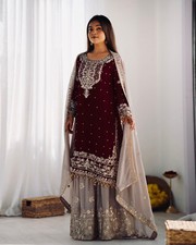 Women Dress Pakistani Salwar Kameez Readymade Suits Indian Wedding Party 3 Piece