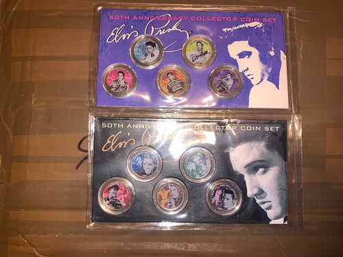 Elvis Presley 50th Anniversary Commemorative Collector Coin Set Morgan Mint NEW - Picture 3 of 7
