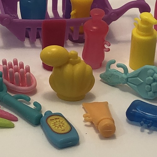 Barbie Doll Accessories Personal Care Bath Tray Cosmetics Toothbrush Dream House - Imagen 5 de 12
