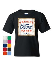 Genuine Ford Parts Old Sign Youth T-Shirt Licensed Ford Truck Tee