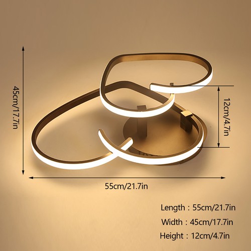 55/65cm LED Deckenleuchte Wohnzimmer Kronleuchter Deckenlampe Herzform Licht DHL - Imagen 19 de 37