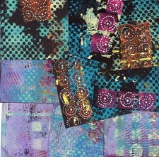 Printed Collage Papers, Printed Painted Papers, Mixed Media, Ephemera 20 Designs