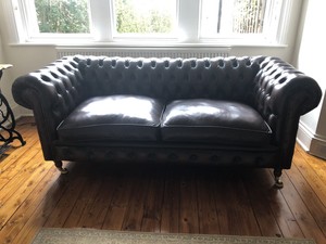 Details About Real Leather Chesterfield 3 Seater 2 Sofas