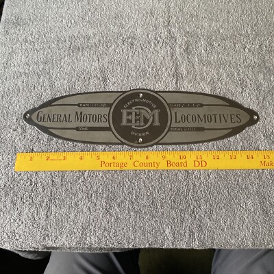 General Motors EMD Locomotive Builders Plate Nov. 1948