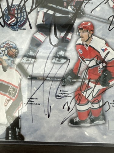 Colorado Avalanche Signed 2001 All-Star Lineup Photo Sakic Roy Forsberg 6 Autos - Picture 11 of 14