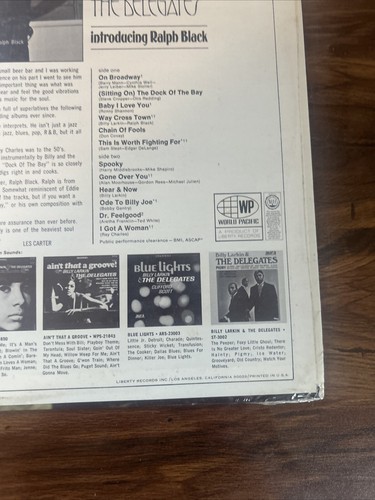 Billy Larkin & The Delegates Intro. Ralph Black Dr. Feelgood / New Sealed 1968 - Picture 10 of 11
