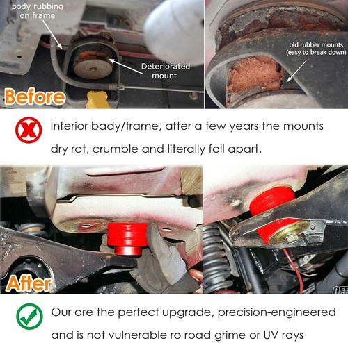Body Cab Mount Bushing Kit for 99-17 Ford F250 Super Duty 2WD/4WD for KF04050BK - Picture 6 of 10
