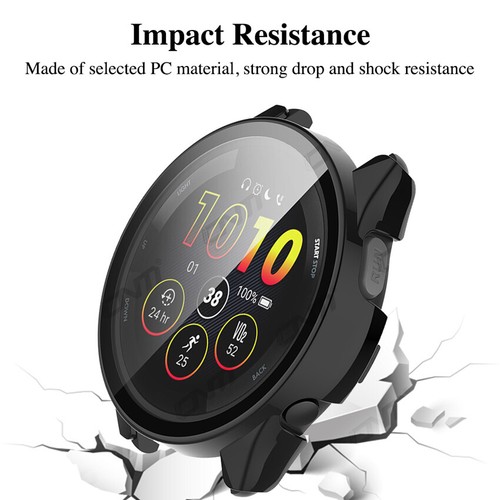 Screen Protector PC Bumper Protective Case Glass Garmin Forerunner 965 Cover - Photo 2 sur 16