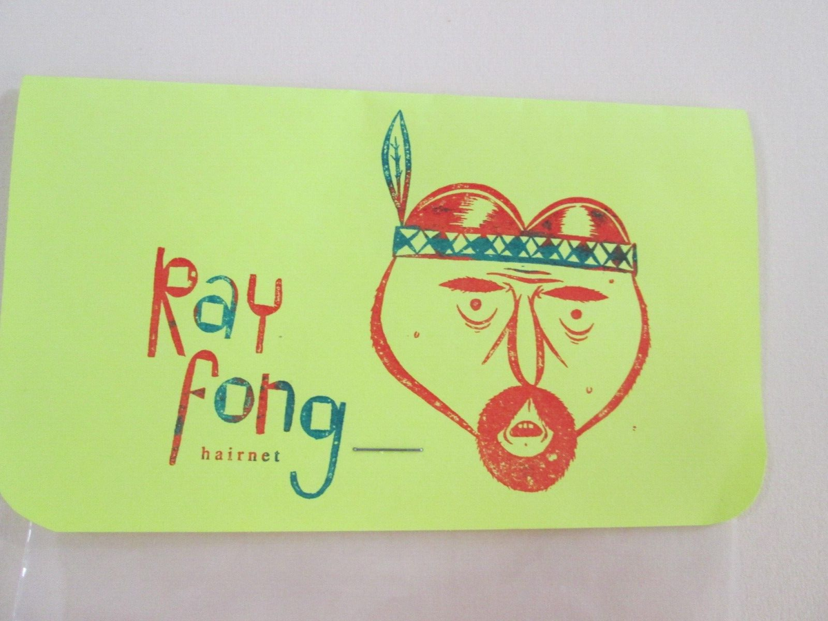 Barry McGee Ray Fong screen printed hairnet | eBay