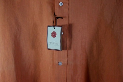 Red House Men's Button Down SHIRT CADMIUM ORANGE LARGE - Picture 5 of 12