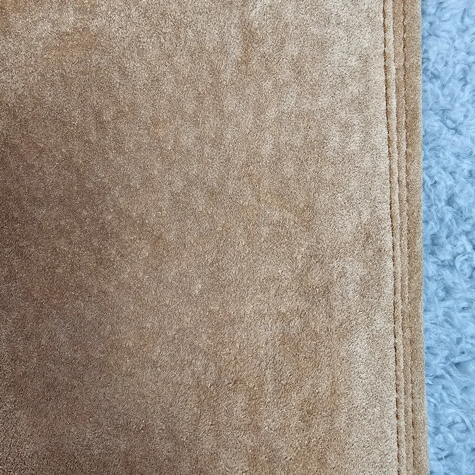 Saia Feminina Cabelas Tamanho 12 Couro Bege Cowboy Ocidental Linha A Midi Zíper Lateral - Imagem 3 de 4