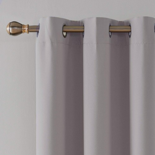 Thermal Thick Blackout Curtains Ring top Eyelet Energy Saving Ready Made Pair - Picture 19 of 71
