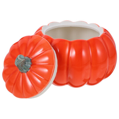 Ceramic Pumpkin offres Storage Jar Shaped Canisters Porcelain Candy Holder